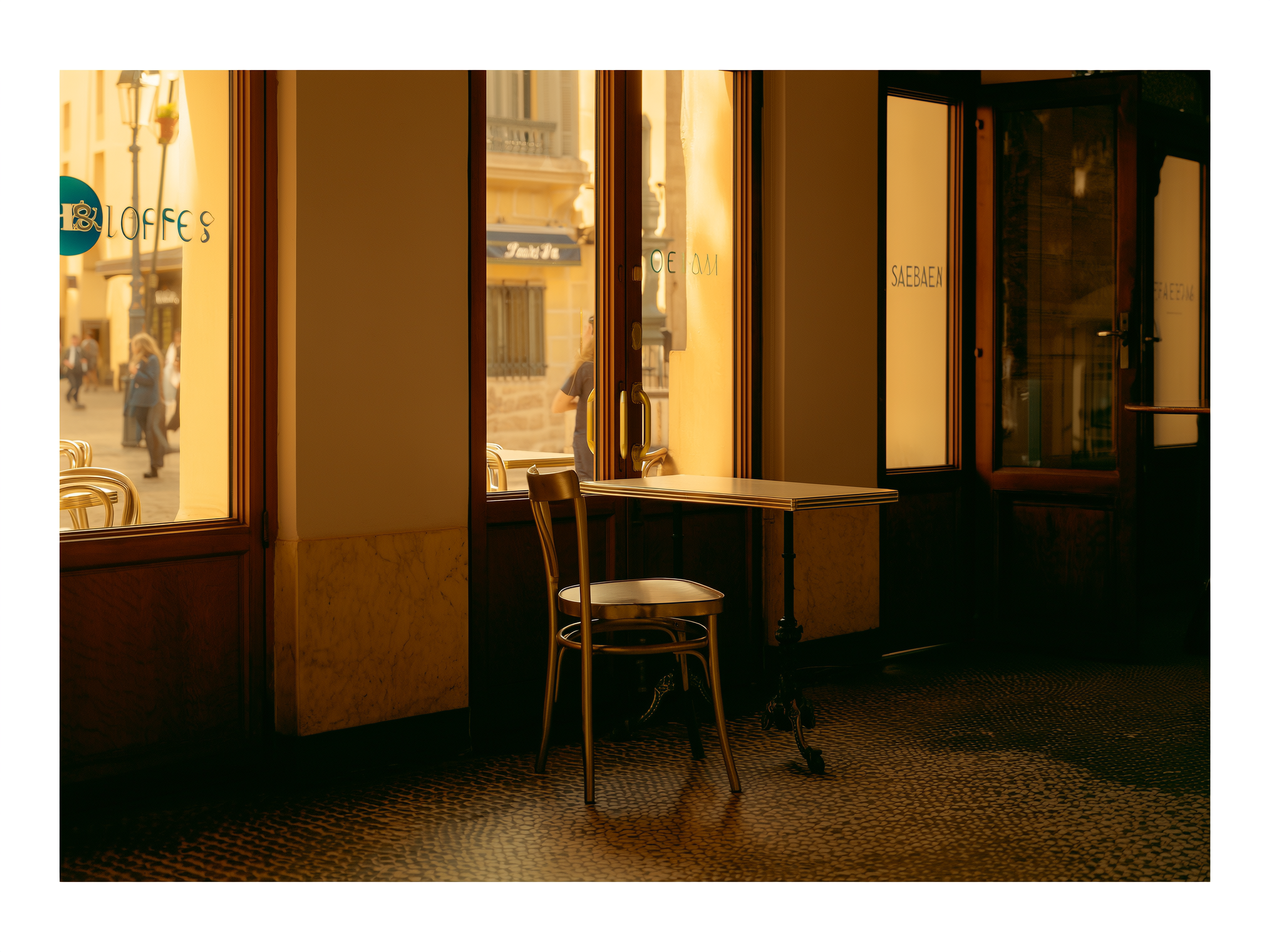 Café vacío con luz cálida simbolizando la libertad de elegir y la recuperación de la autonomía personal