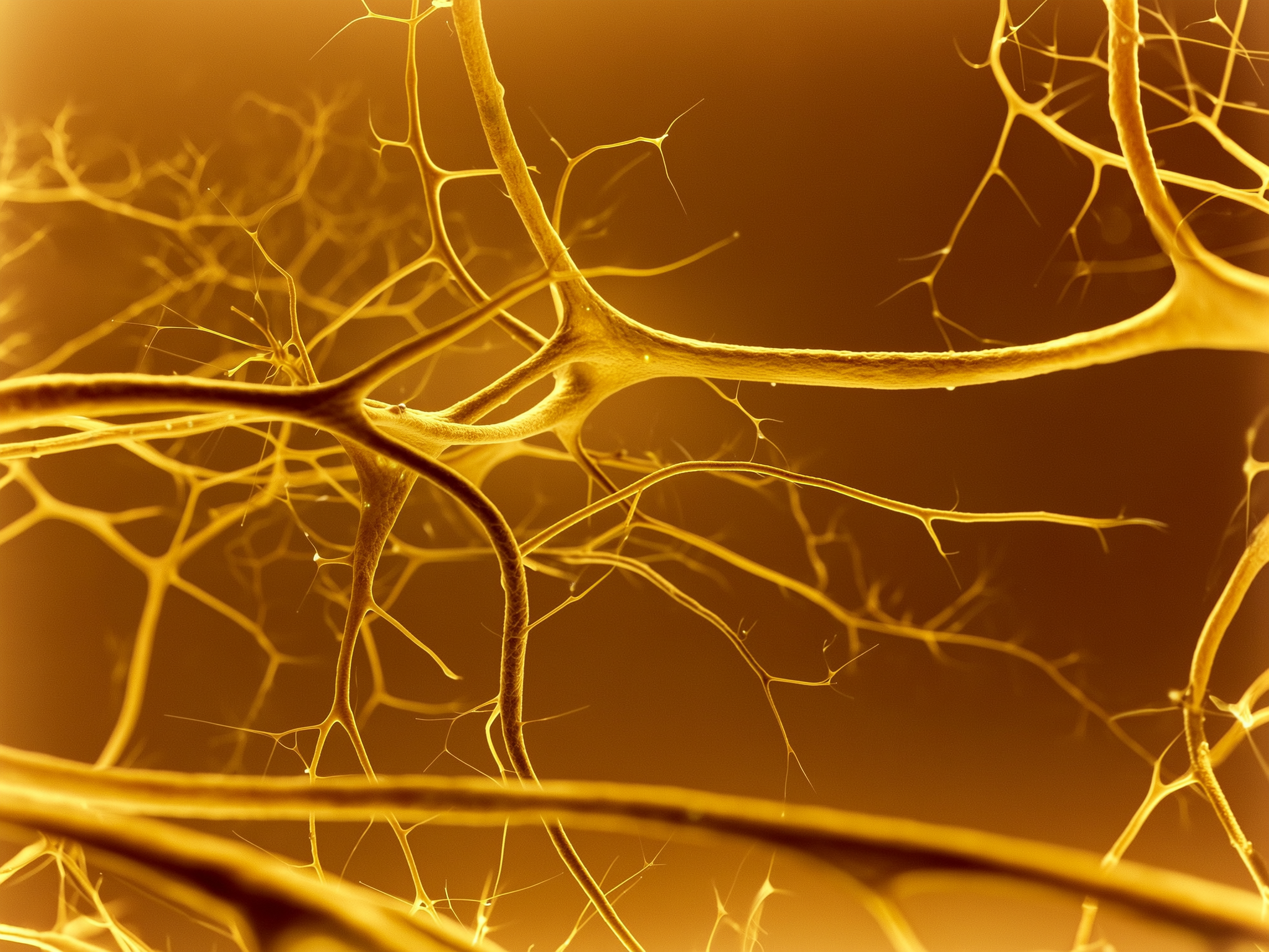Representación artística de conexiones neuronales iluminadas