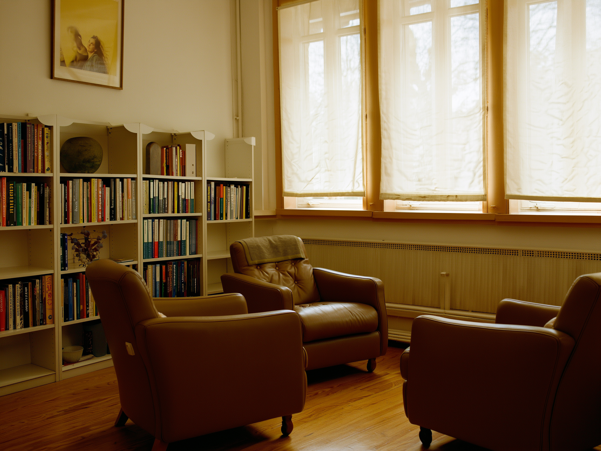 Consulta de terapia psicológica con ambiente acogedor y seguro