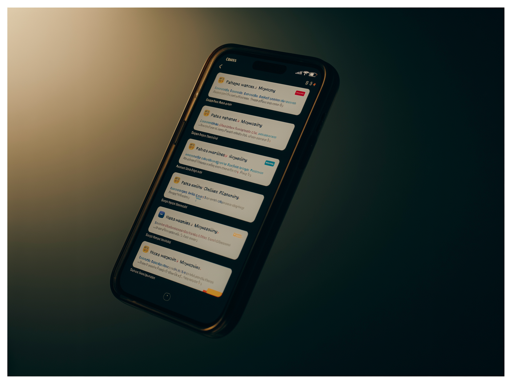 Pantalla de móvil con múltiples notificaciones de mensajes representando el control digital