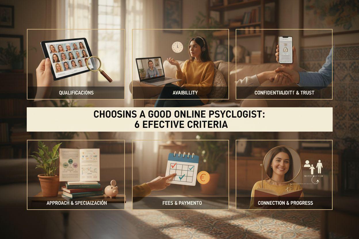 Elegir un buen psicólogo online: 6 criterios que funcionan