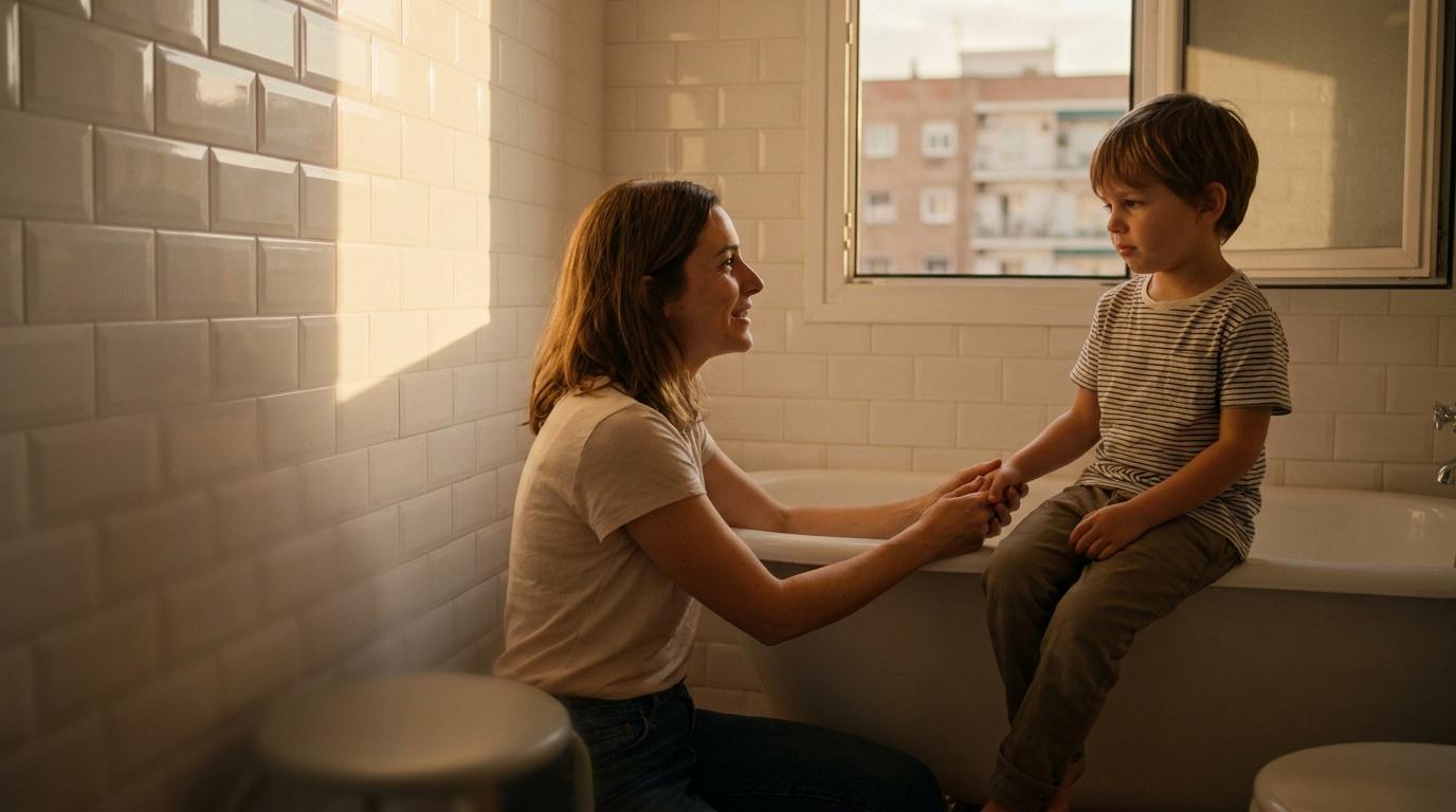 Mi hijo no quiere bañarse: estrategia TCC que funciona