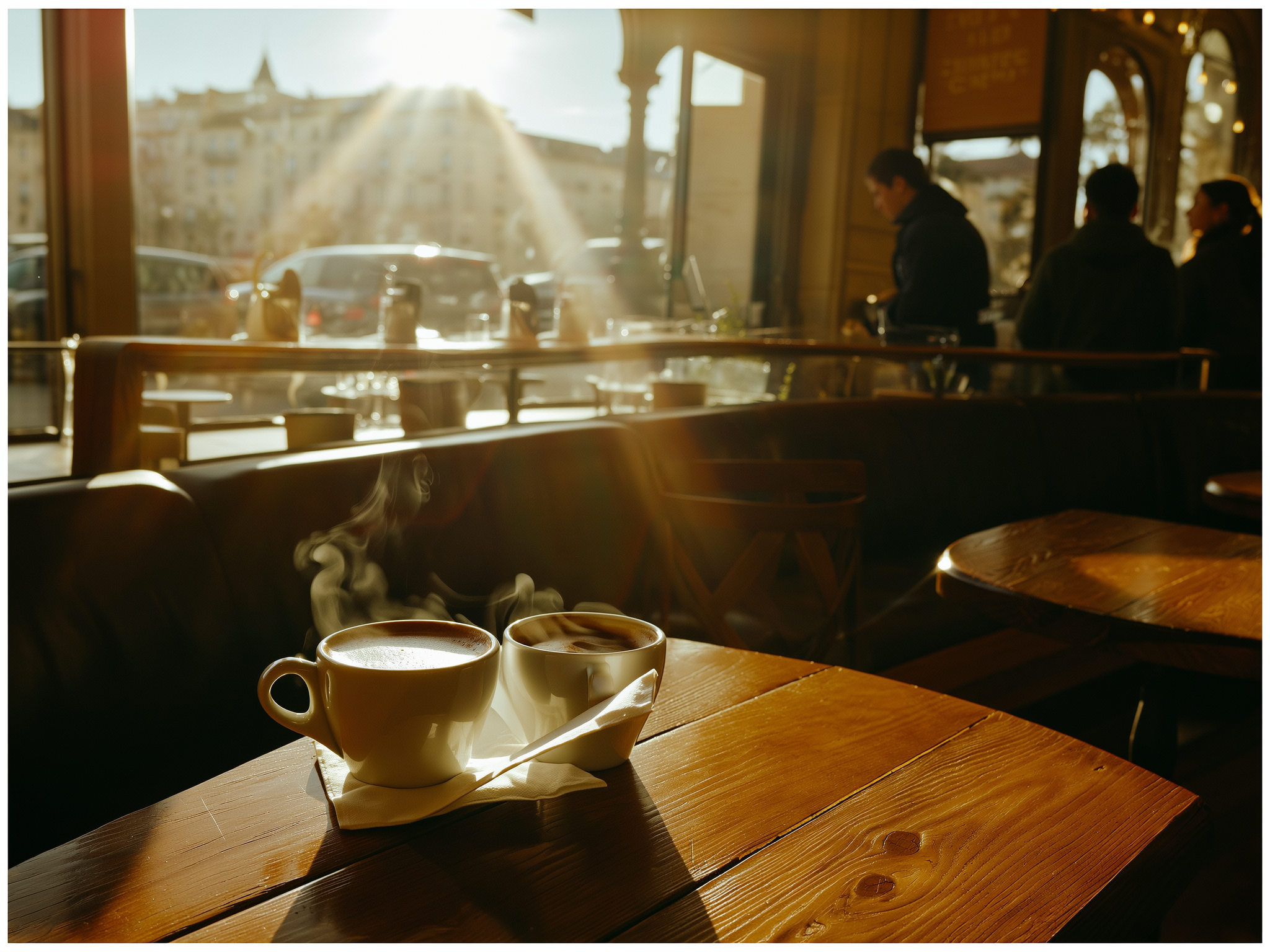 Dos tazas de café simbolizando la conversación y conexión entre parejas