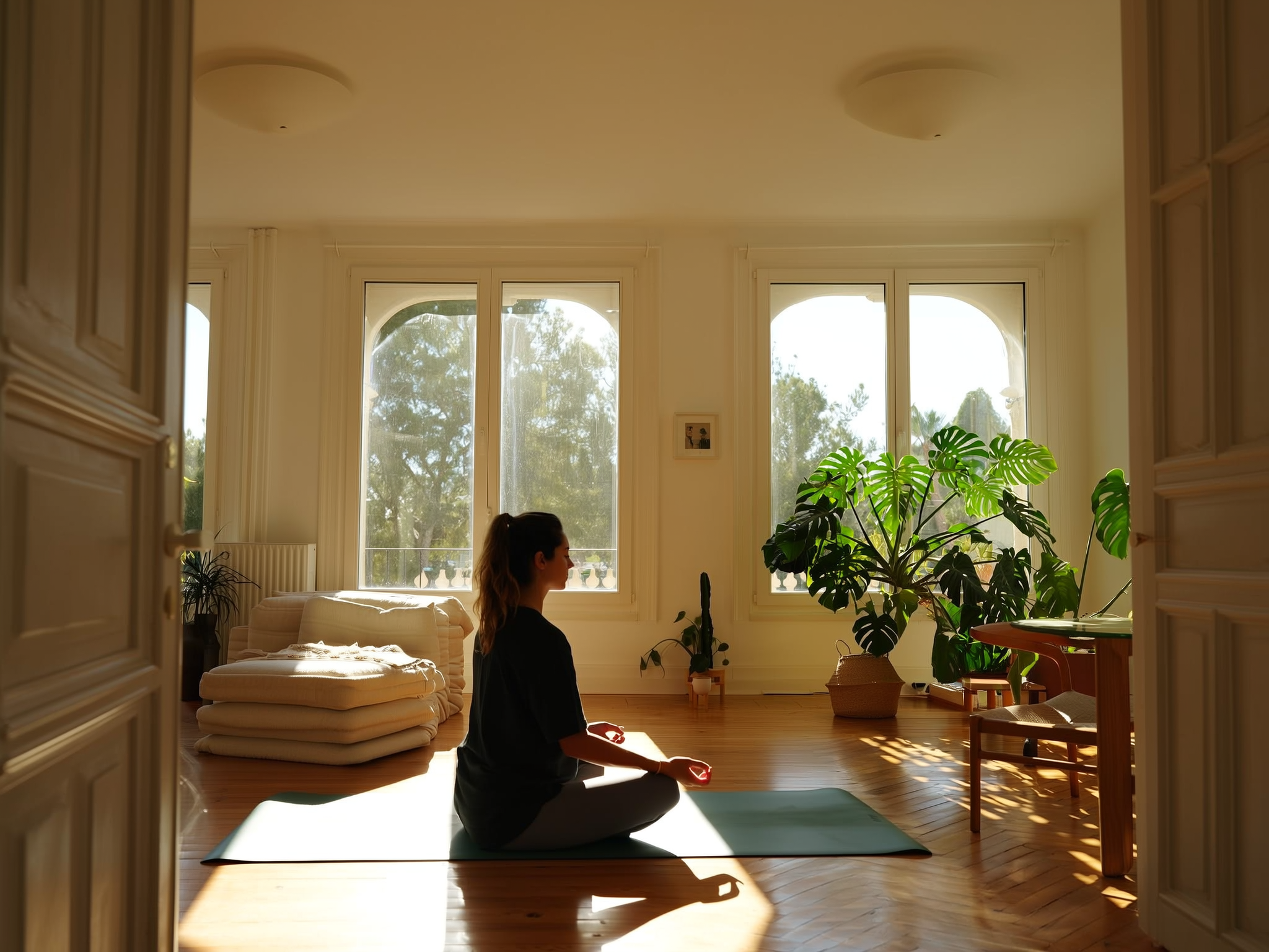 Mujer practicando mindfulness para fortalecer autoestima